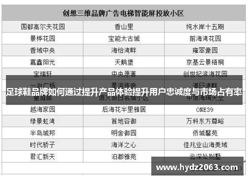 足球鞋品牌如何通过提升产品体验提升用户忠诚度与市场占有率